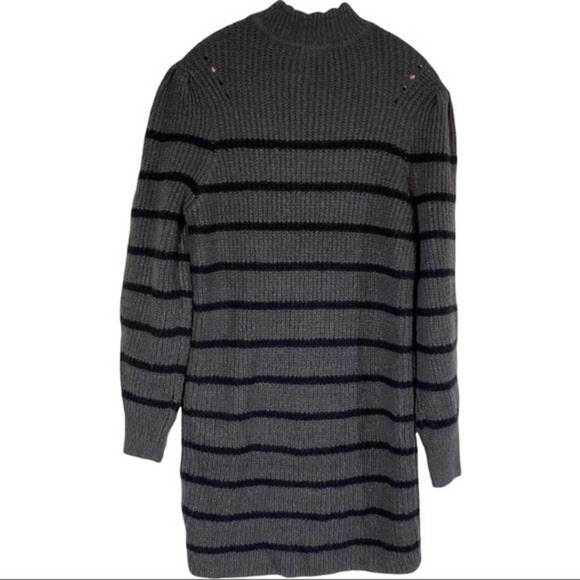 RD Style Lattice Stripe Scalloped Mock Neck Sweater Dress size M NWOT - Picture 5 of 8